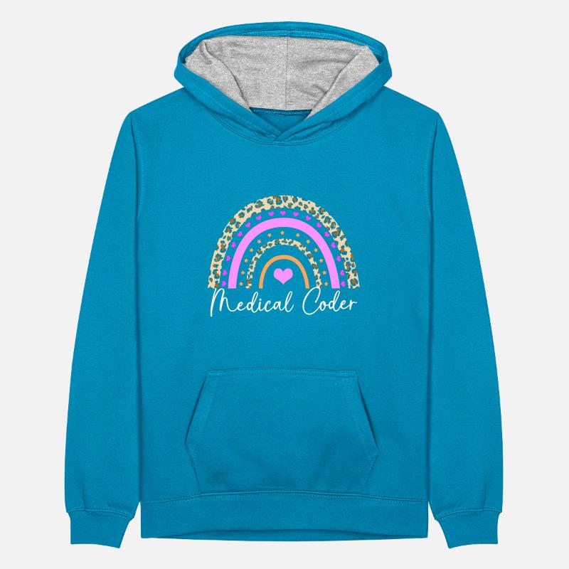 Medizin Coder Teenager Kontrast-Hoodie