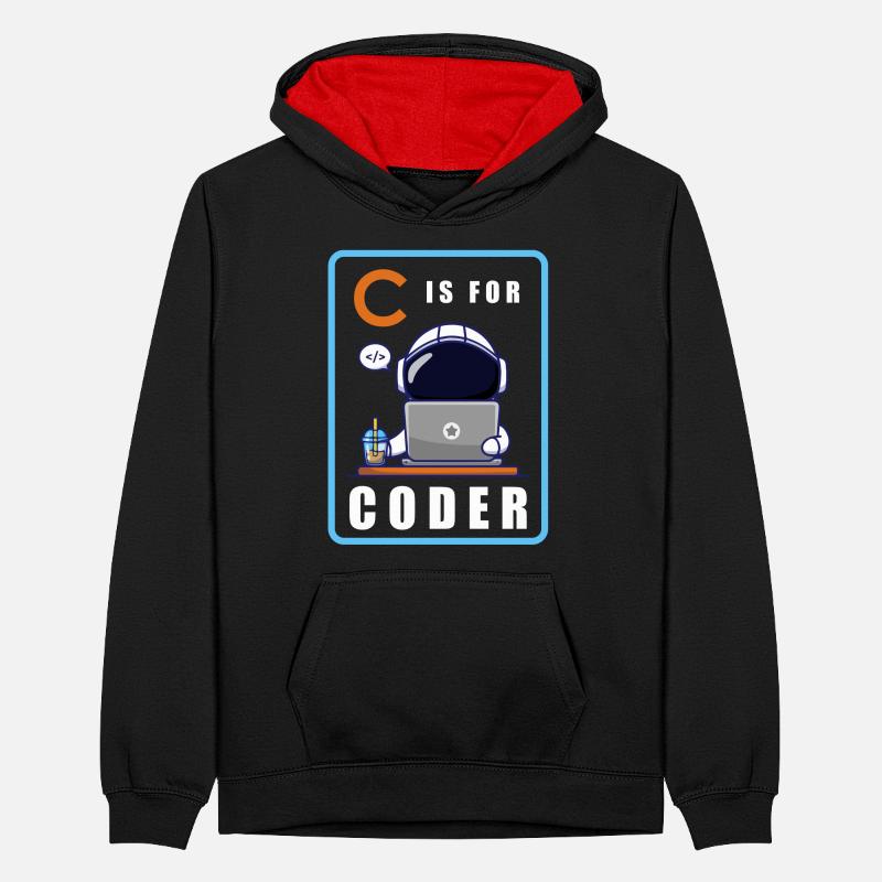 Programmer Coder Software Developer Teenager Contrast Hoodie