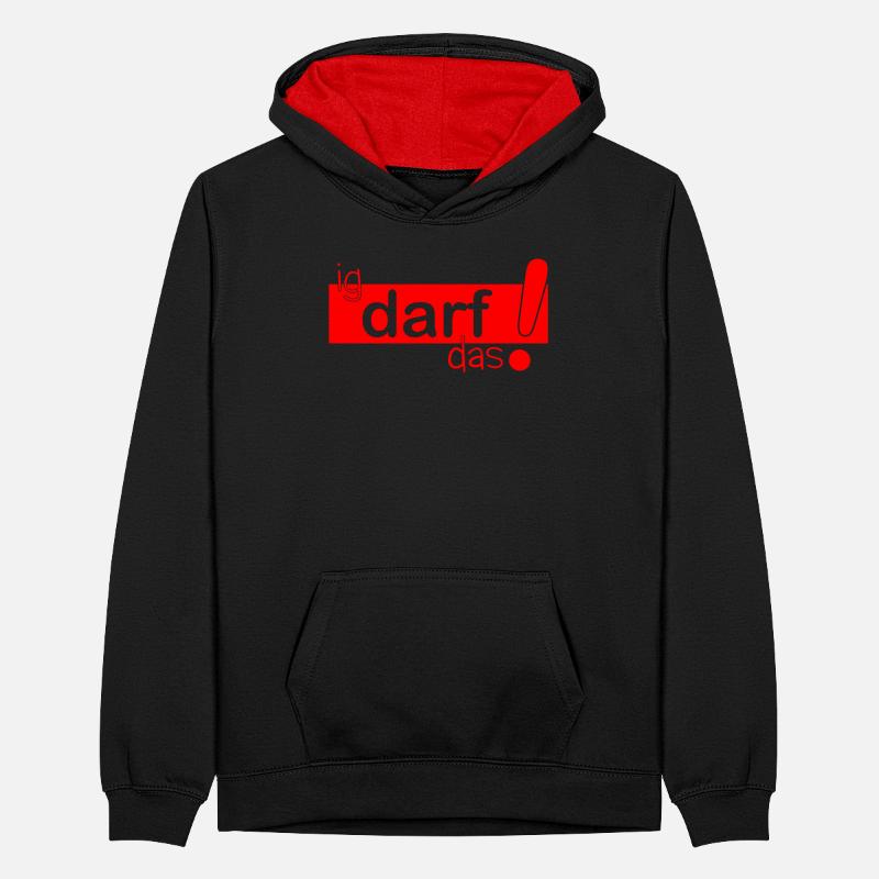 ig darf das! Teenager Kontrast-Hoodie