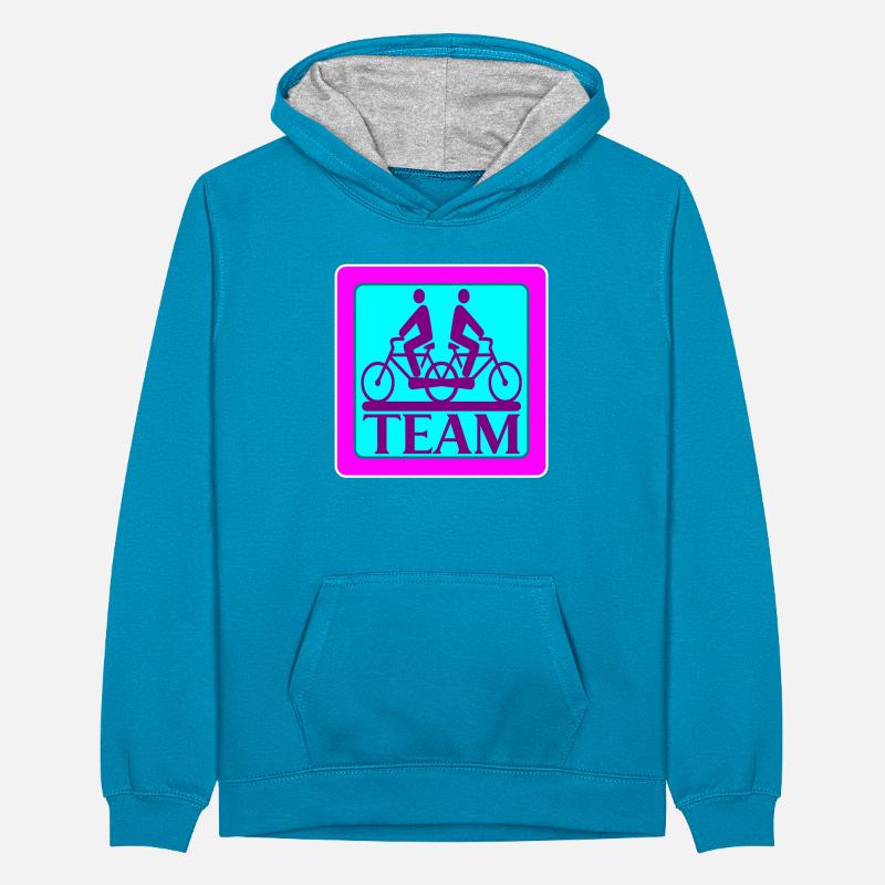 TEAM PROBLEMS - BICYCLE - STRATEGY Teenager Contrast Hoodie