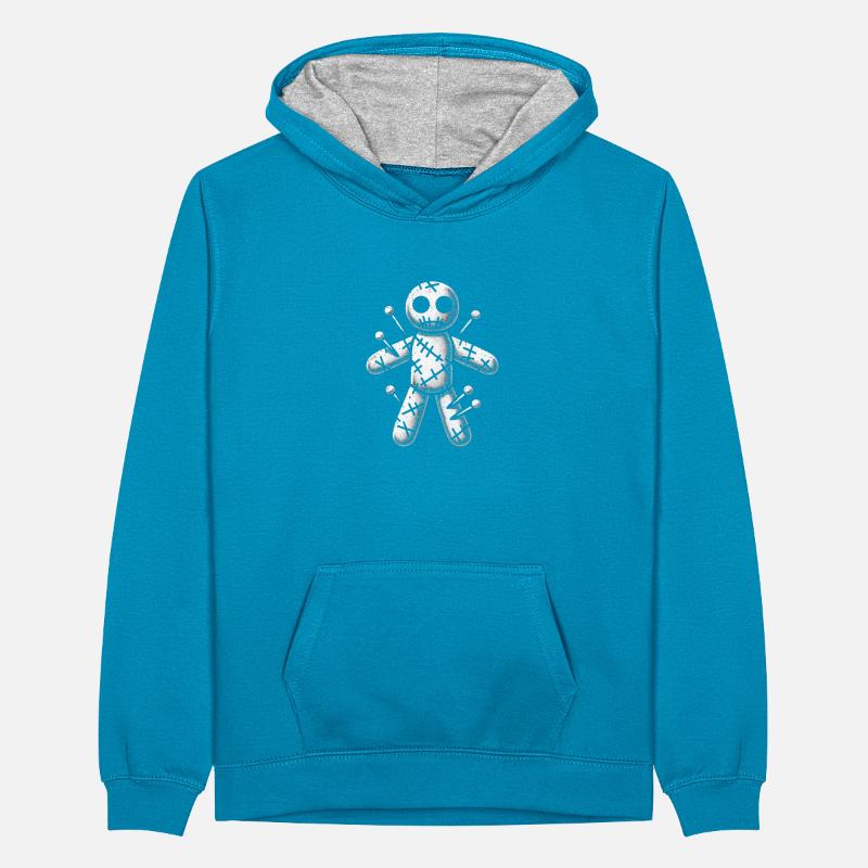 Voodoo Doll Teenager Contrast Hoodie
