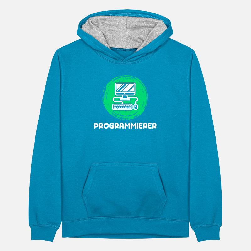 Computer Freak Scripting Developer Programmer Teenager Contrast Hoodie