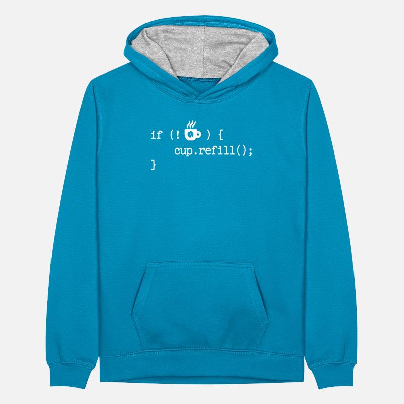 Debug Programmierer Coden Developer Computerfreak Teenager Kontrast-Hoodie