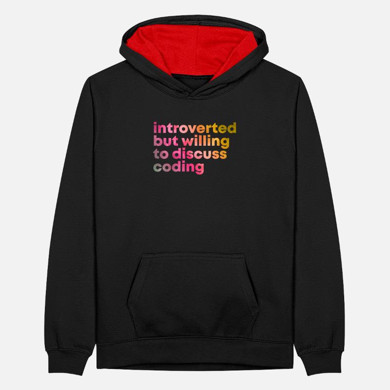 Coding Teenager Contrast Hoodie