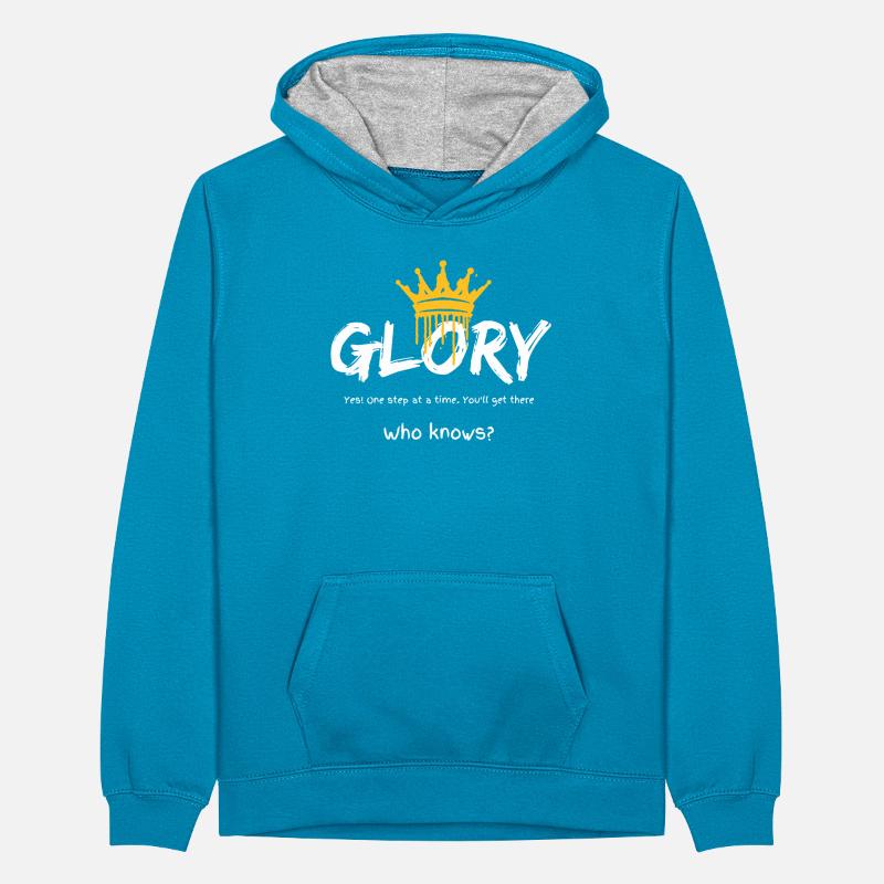 Glory Crown Graffiti Teenager Kontrast-Hoodie