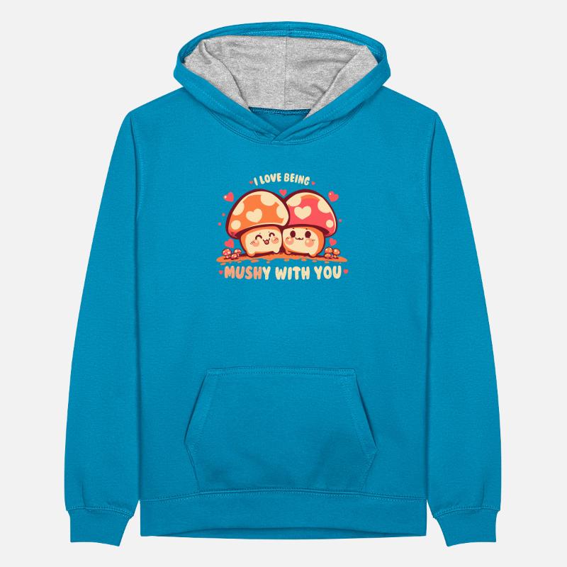 Mit dir MUSHy sein Teenager Kontrast-Hoodie