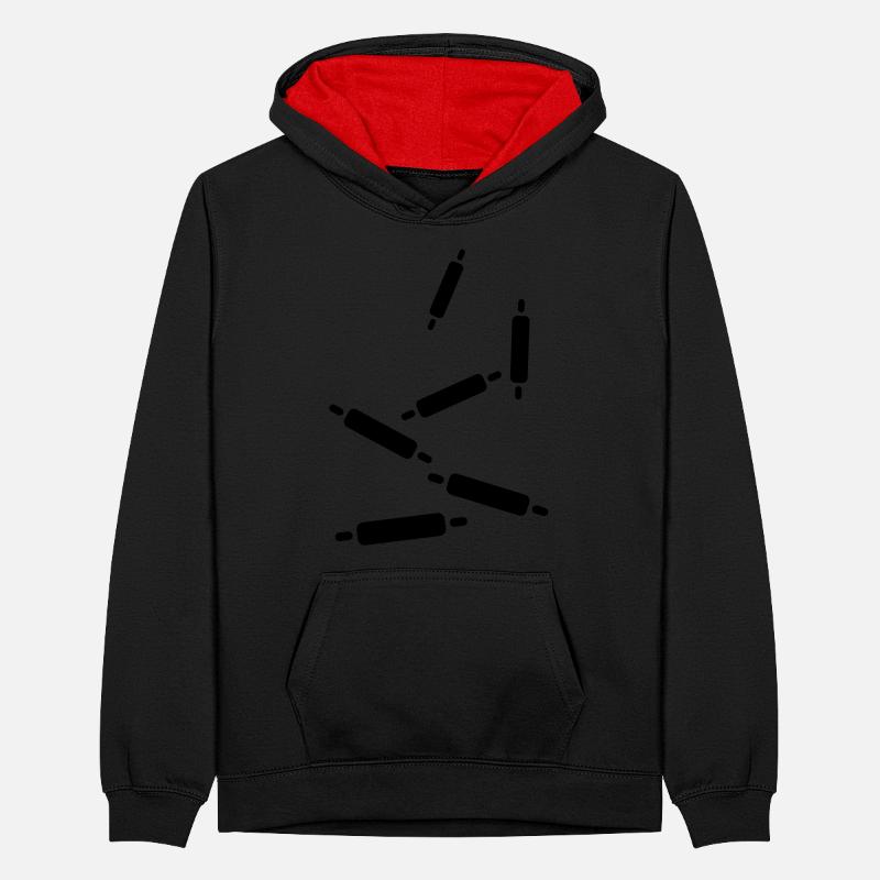 Kitchen roll baking rolling pin Teenager Contrast Hoodie