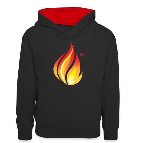 HL7 FHIR Flame - Młodzieżowa bluza z kontrastowym kapturem