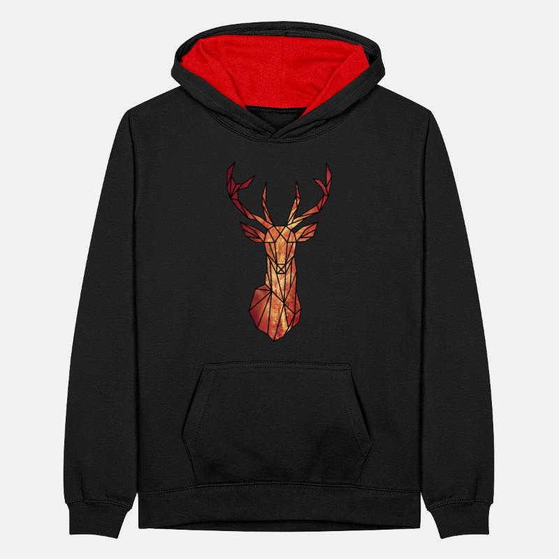 red deer Teenager Contrast Hoodie