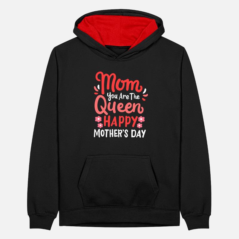 Mama Muttertag Teenager Kontrast-Hoodie