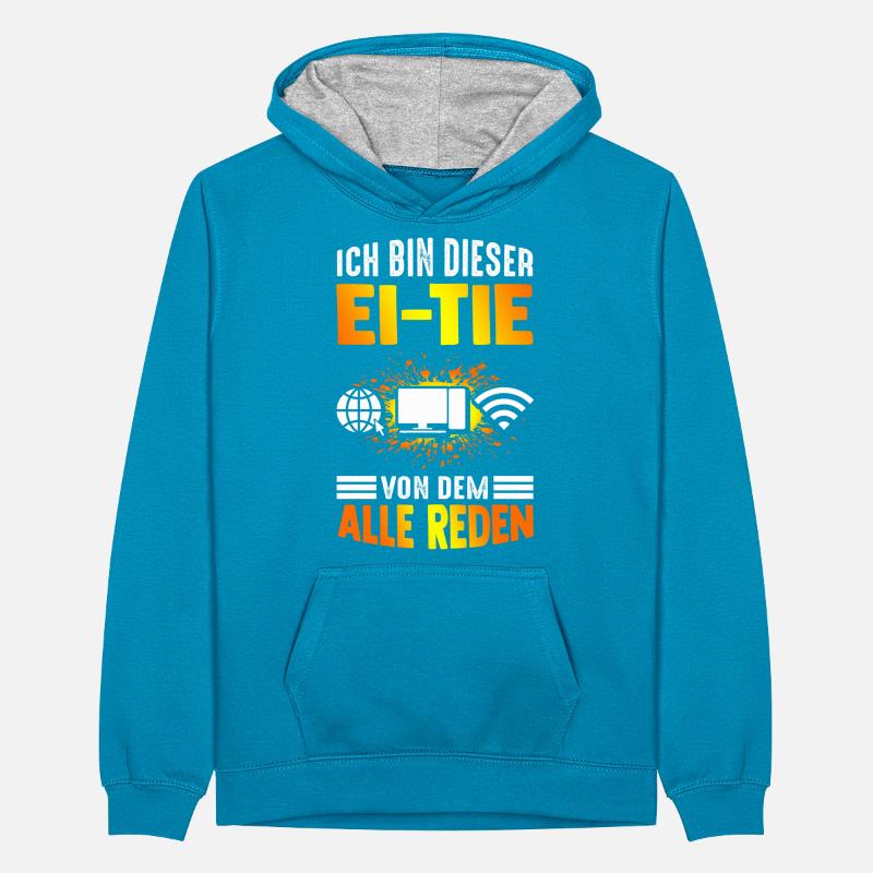 IT Computer PC Beruf Abreit Computer Fan Spruch IT Teenager Kontrast-Hoodie