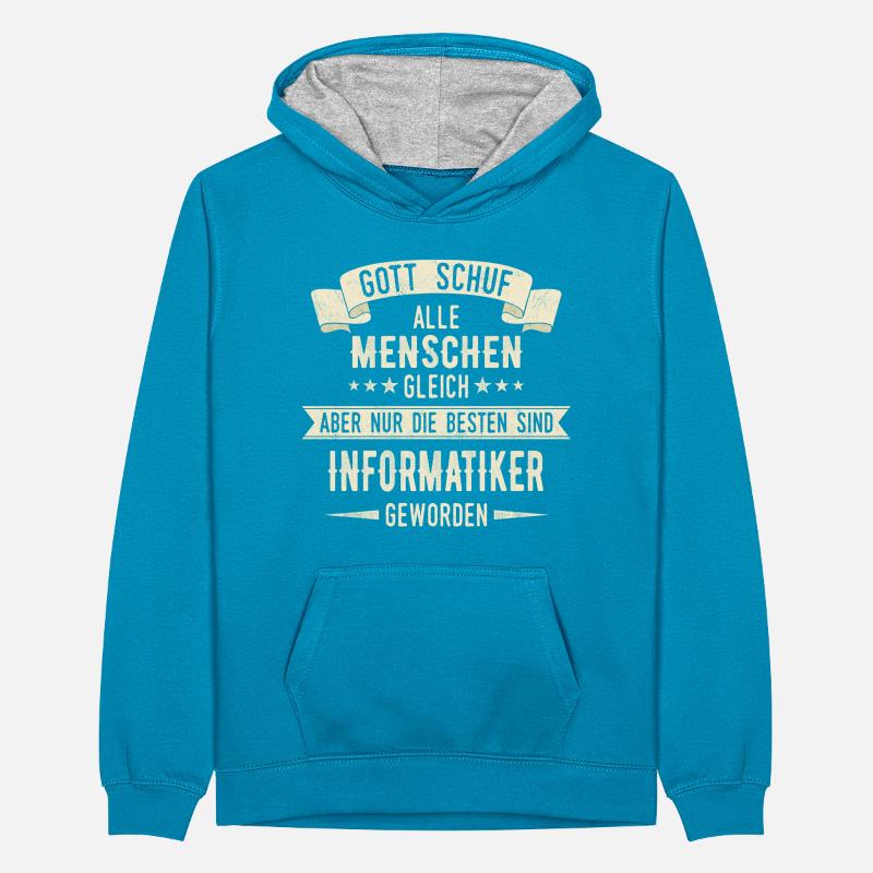 Informatiker Programmierer Informatik Spruch Teenager Kontrast-Hoodie