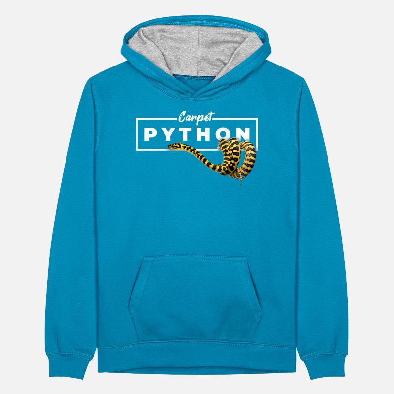 Tapis Python Geometric Reptile Owner Sweat à capuche contrasté Ado
