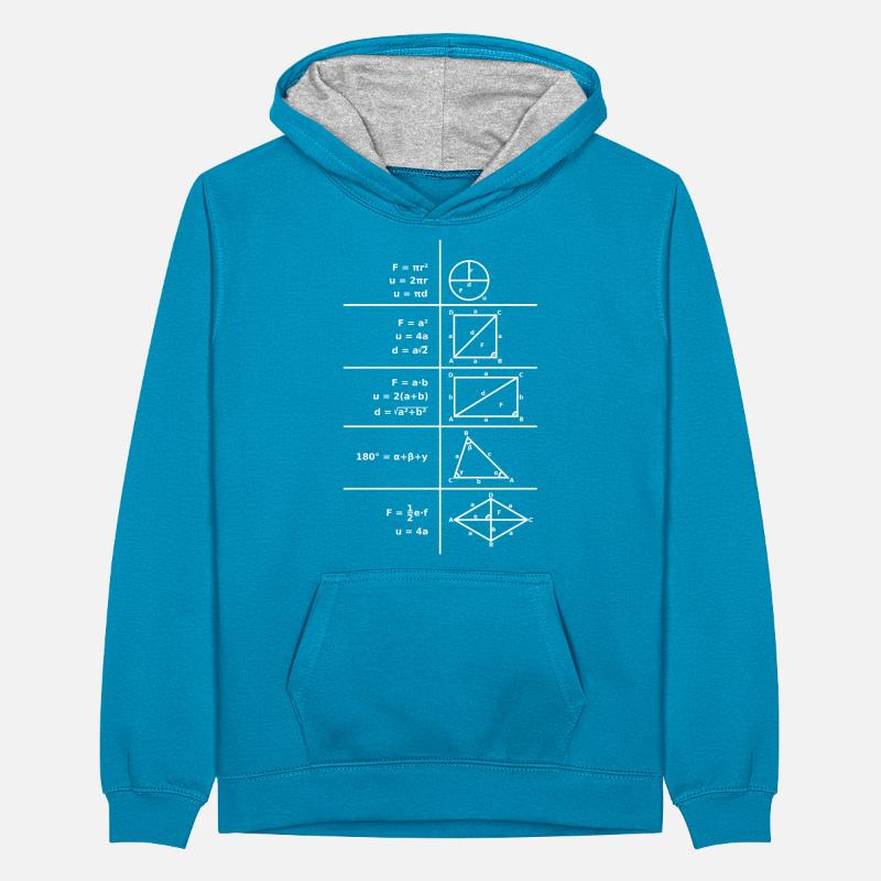 Formulas math formula collection shirt design gift Teenager Contrast Hoodie