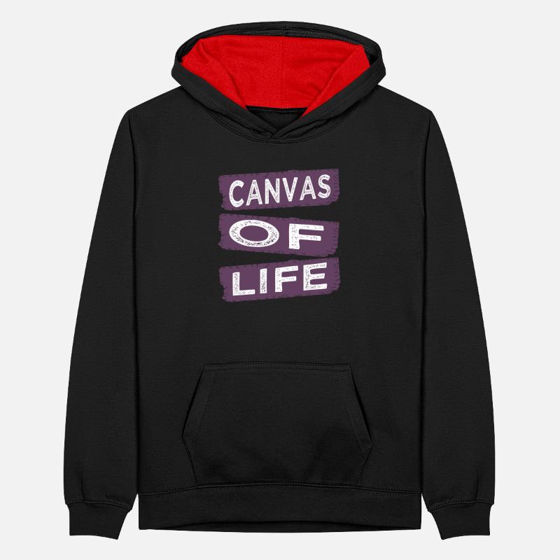 citation drôle expression écrite beauté heureuse Sweat à capuche contrasté Ado