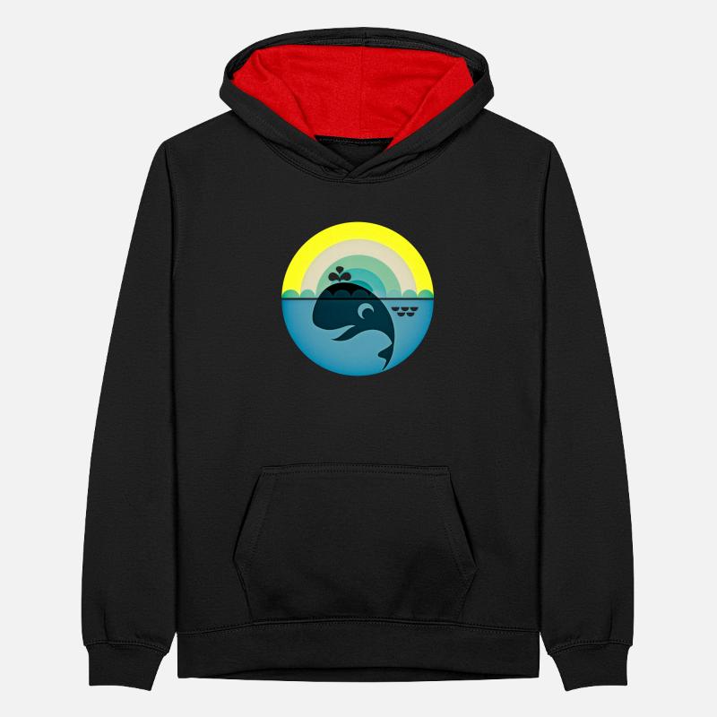 Wal Teenager Kontrast-Hoodie