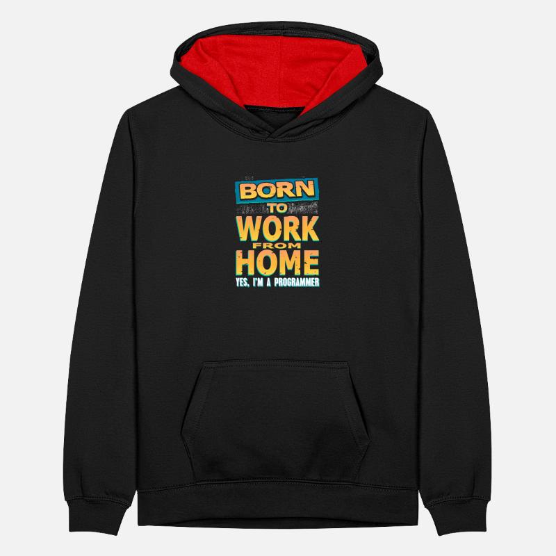 programmeur Sweat à capuche contrasté Ado