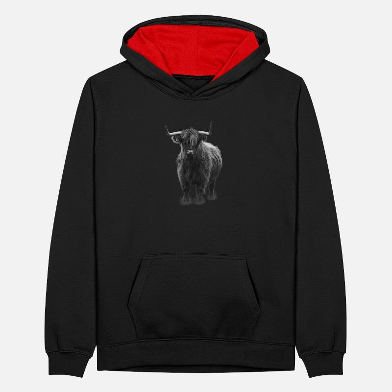Galloway beef Teenager Contrast Hoodie