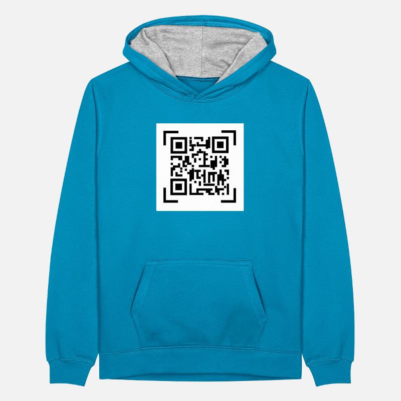 code-barres Sweat à capuche contrasté Ado