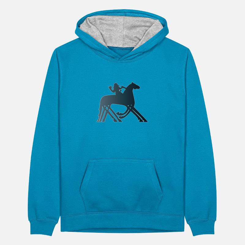 Odin & Sleipnir Teenager Contrast Hoodie