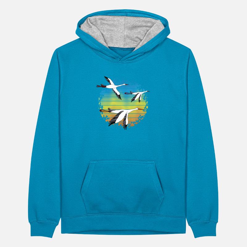 Storks Teenager Contrast Hoodie