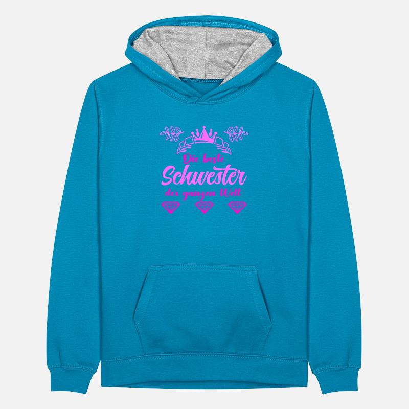 beste schwester Teenager Kontrast-Hoodie