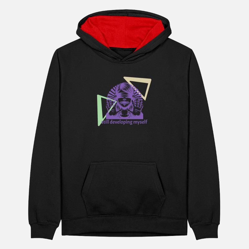 developing myself Teenager Kontrast-Hoodie