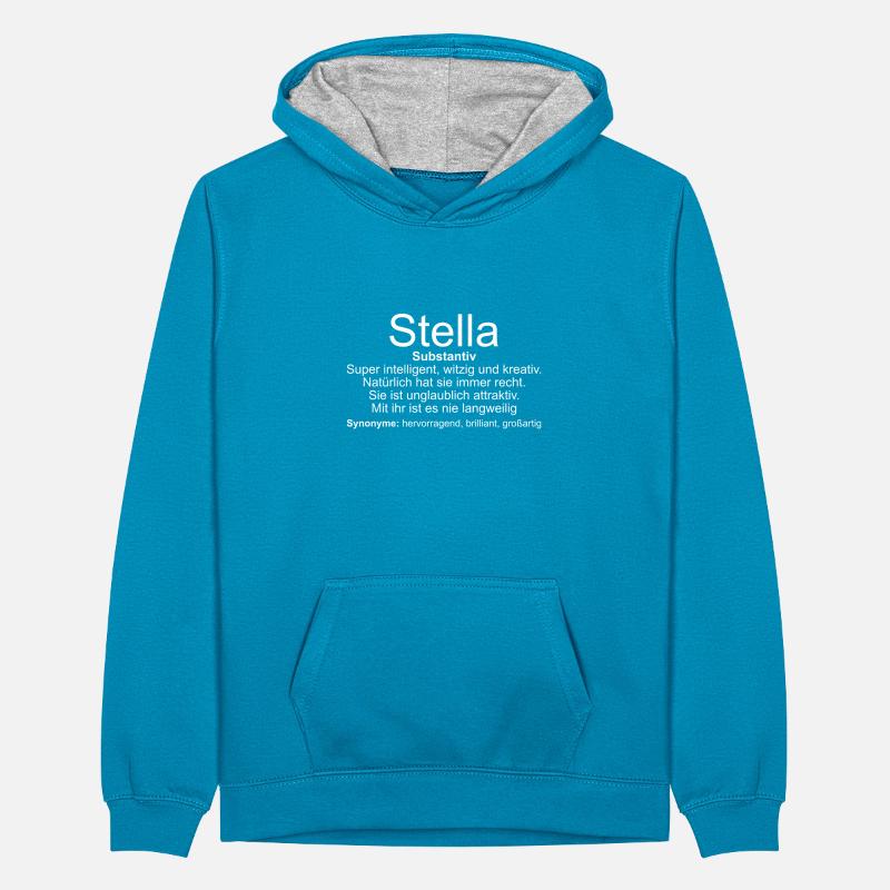 Name Definition Stella Teenager Kontrast-Hoodie