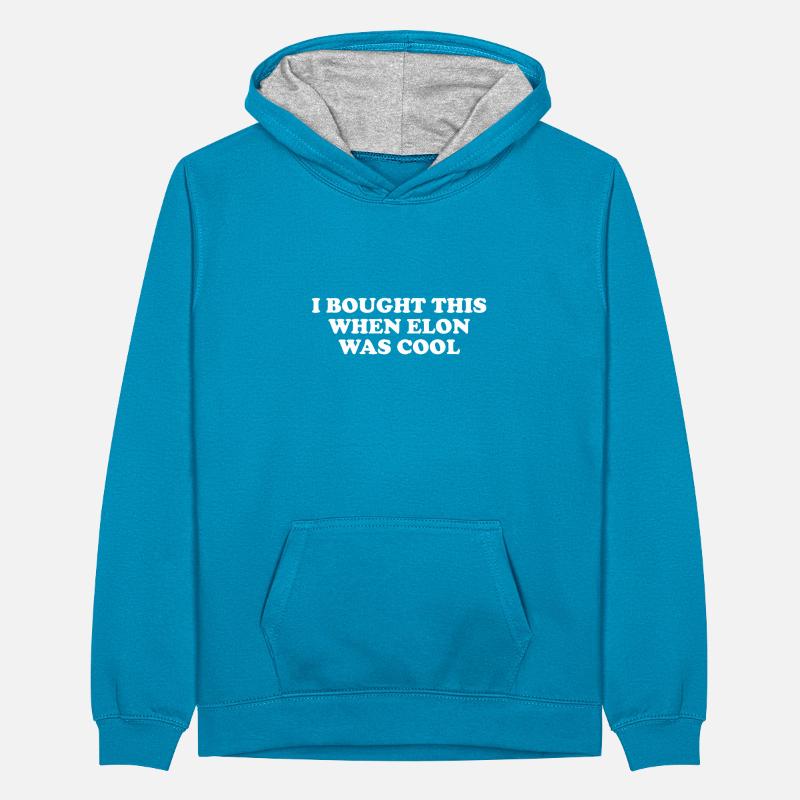i bought this when elon was cool Teenager Kontrast-Hoodie
