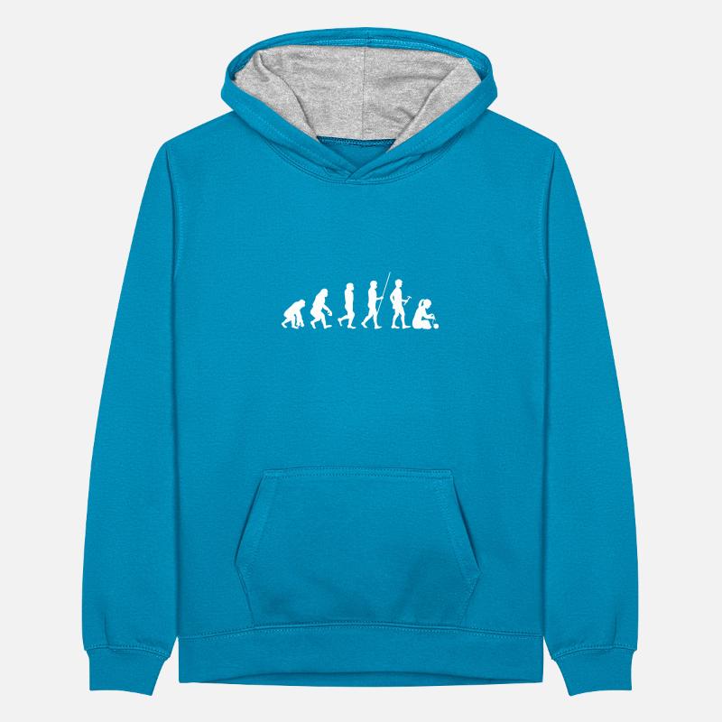 Evolution knitting hobby needlework wool gift Teenager Contrast Hoodie