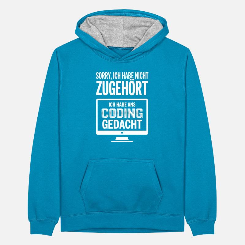 Sorry, I thought coding Teenager Contrast Hoodie