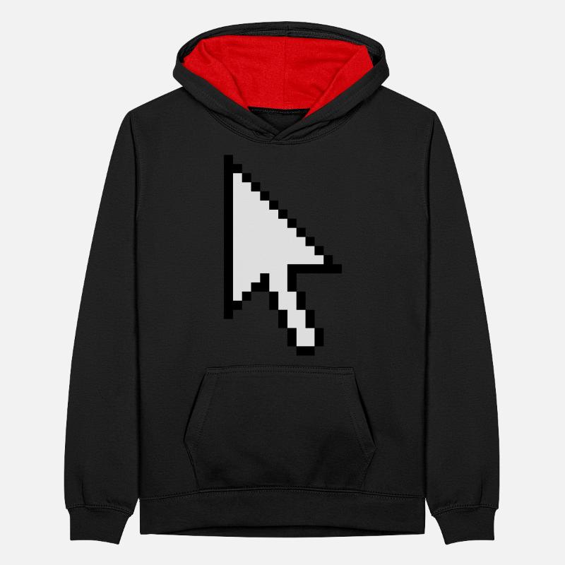 Mouse cursor Teenager Contrast Hoodie