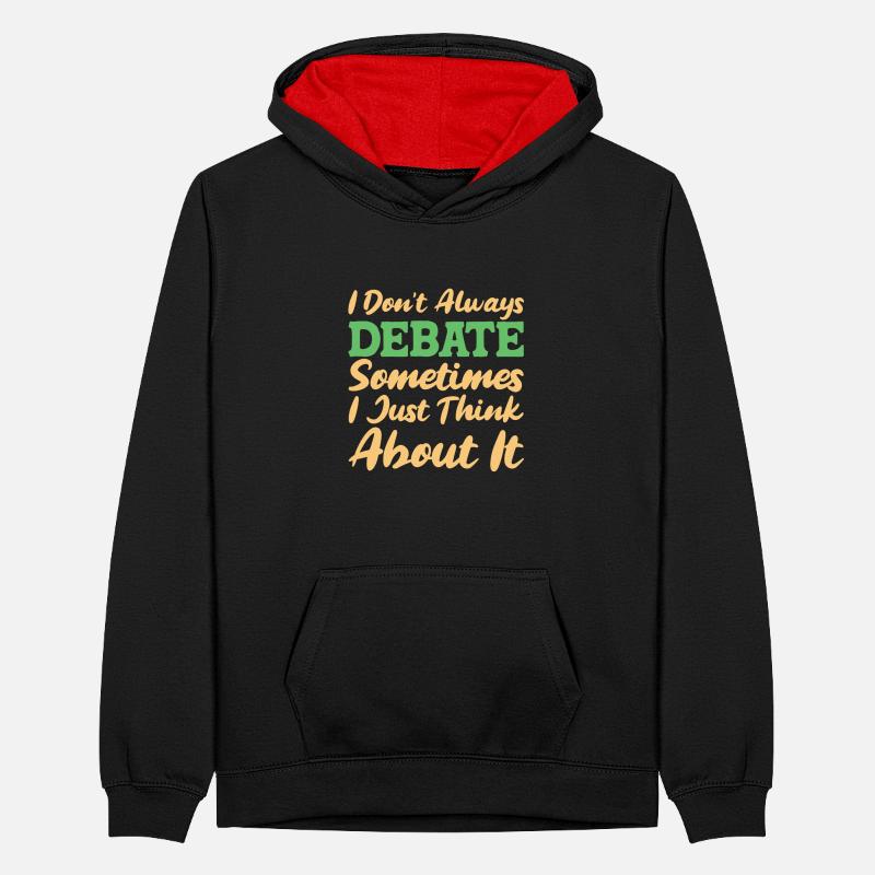 Debating Debate Arguing Teenager Contrast Hoodie