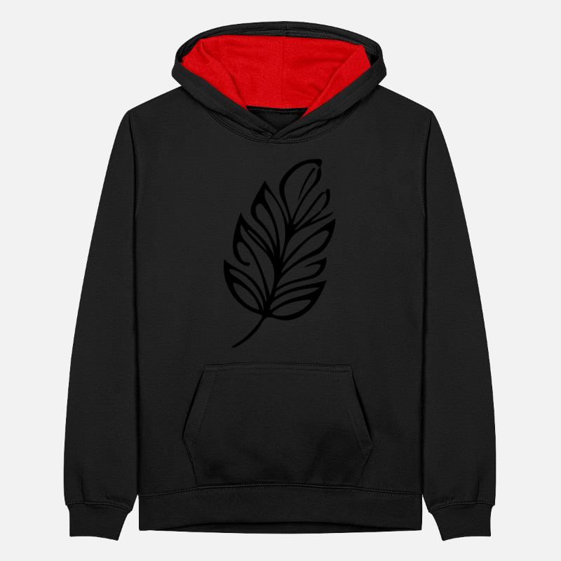 Leaf Ecology Teenager Contrast Hoodie