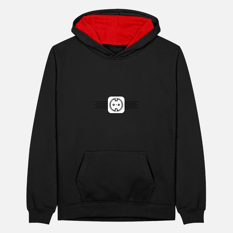 Socket Icon Power Teenager Contrast Hoodie