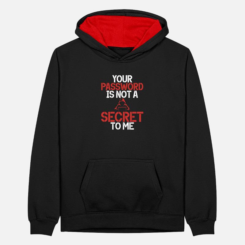 Cyber security hacker hacking Teenager Contrast Hoodie