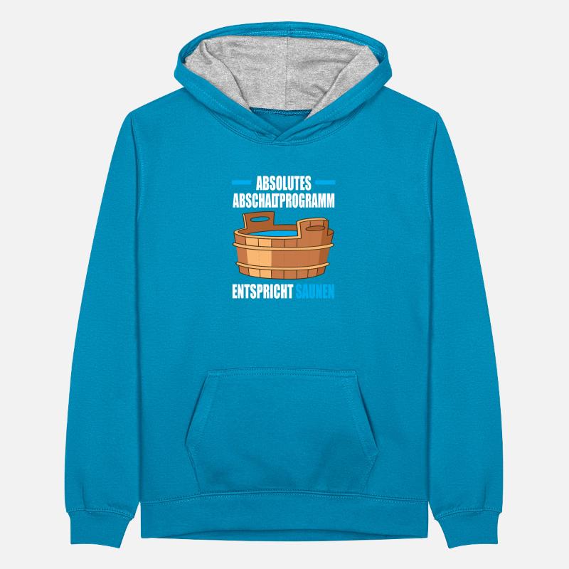 Absolutes abschalt Programm entspricht Saunen Teenager Kontrast-Hoodie