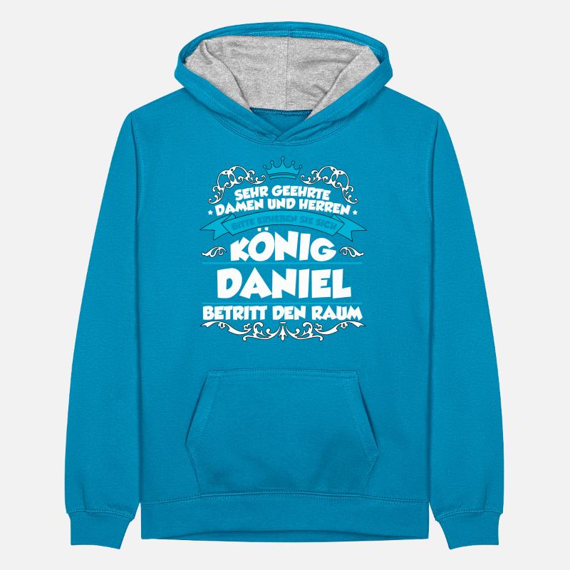 Daniel Name Design Teenager Kontrast-Hoodie