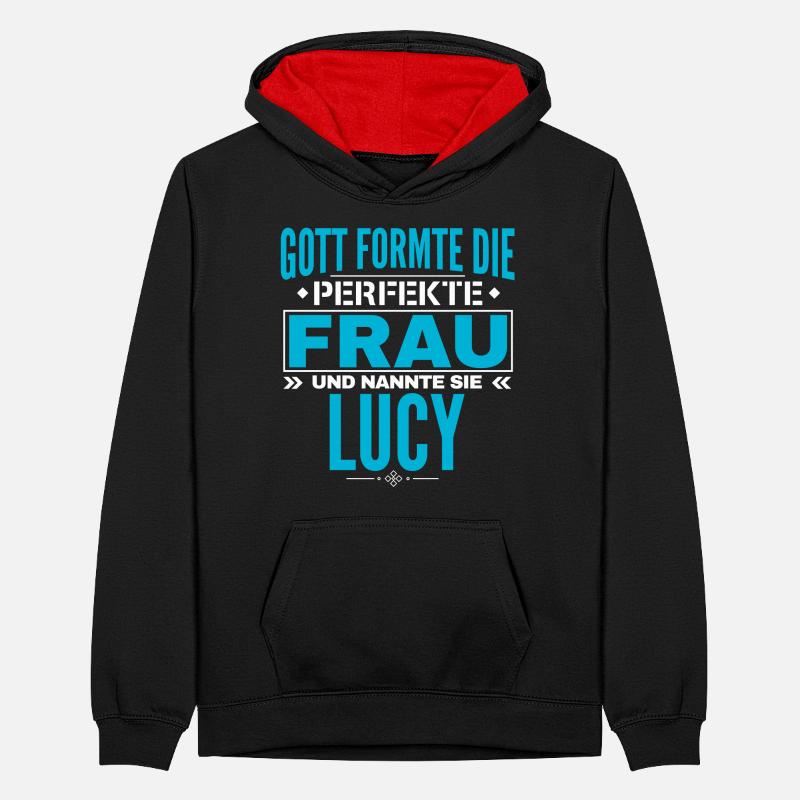Conception du nom de Lucy Sweat à capuche contrasté Ado