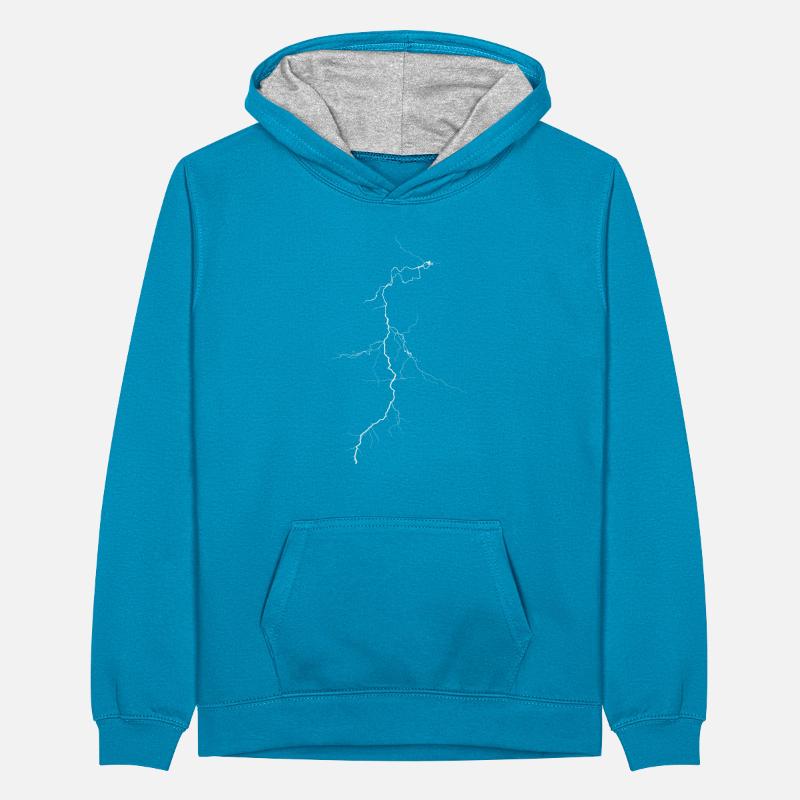 lightning Teenager Contrast Hoodie