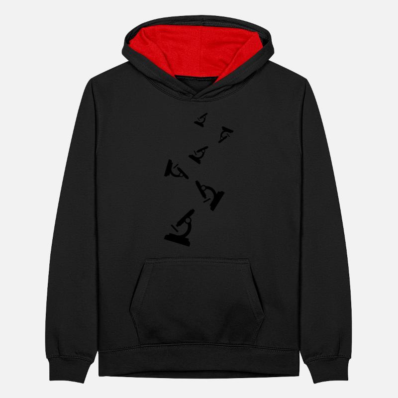 Microscope Icon Teenager Contrast Hoodie