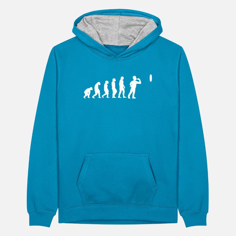 Fléchettes, joueurs de fléchettes - évolution Sweat à capuche contrasté Ado