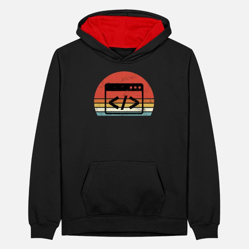 I Hate Programming Programmierer Coding Teenager Kontrast-Hoodie