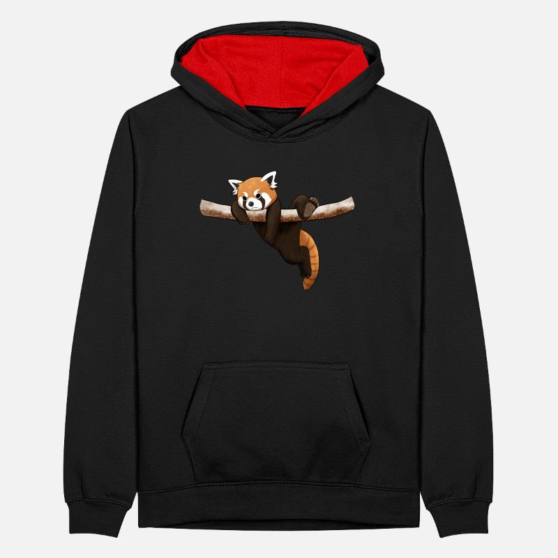 HimalajaKatzenbär oder Styans Kleiner Panda Teenager Kontrast-Hoodie