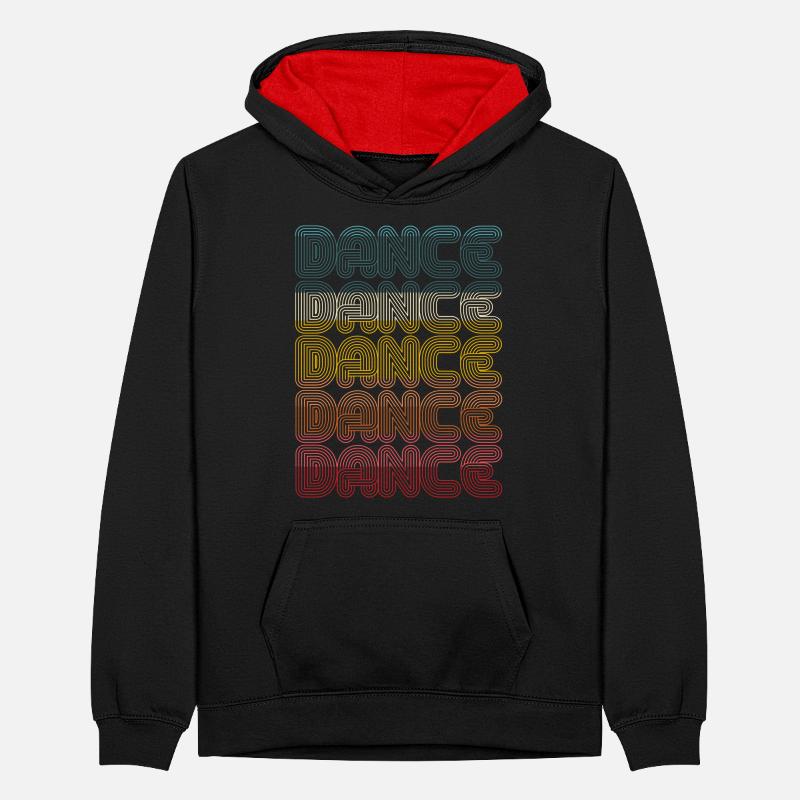 Danse danseuse danseuse danse école de danse Sweat à capuche contrasté Ado