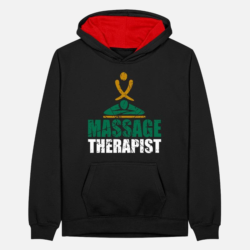 Massagetherapeut Massagetherapie Arbeit Teenager Kontrast-Hoodie