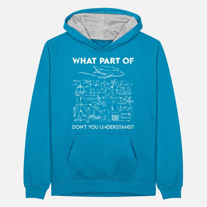 Funny math engineering gift Teenager Contrast Hoodie