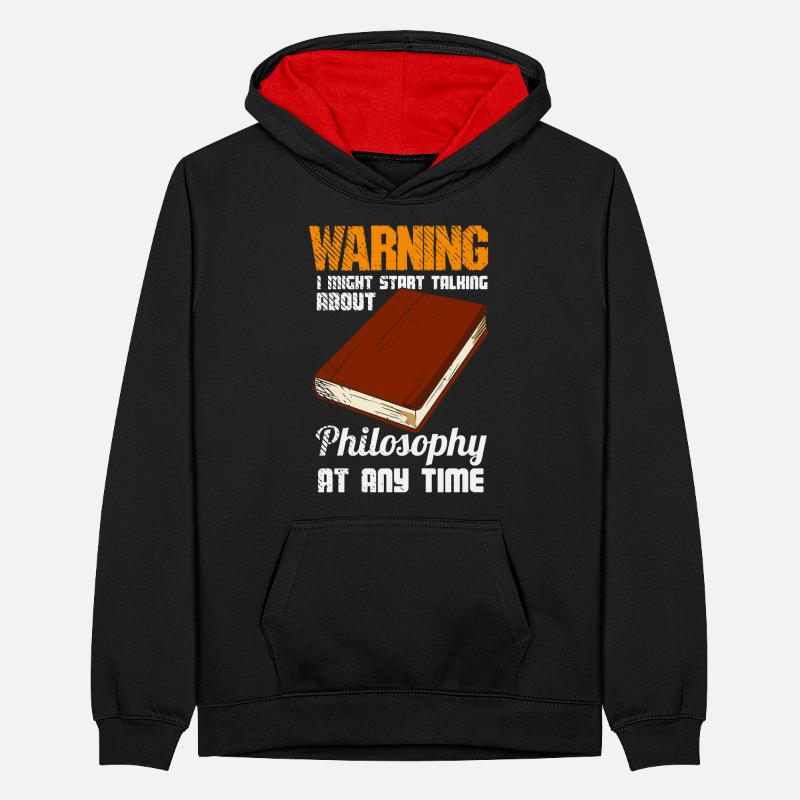 Philosophy Thinker Freethinker Philosopher Teenager Contrast Hoodie