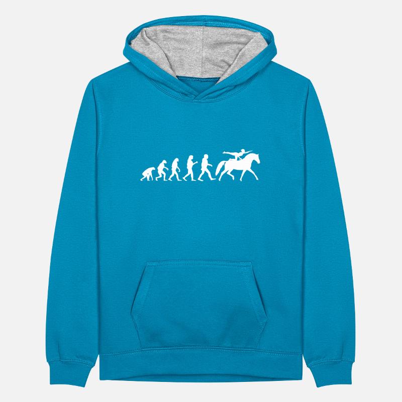 Evolution Voltigier Chevaux Équestres Voltige Sweat à capuche contrasté Ado