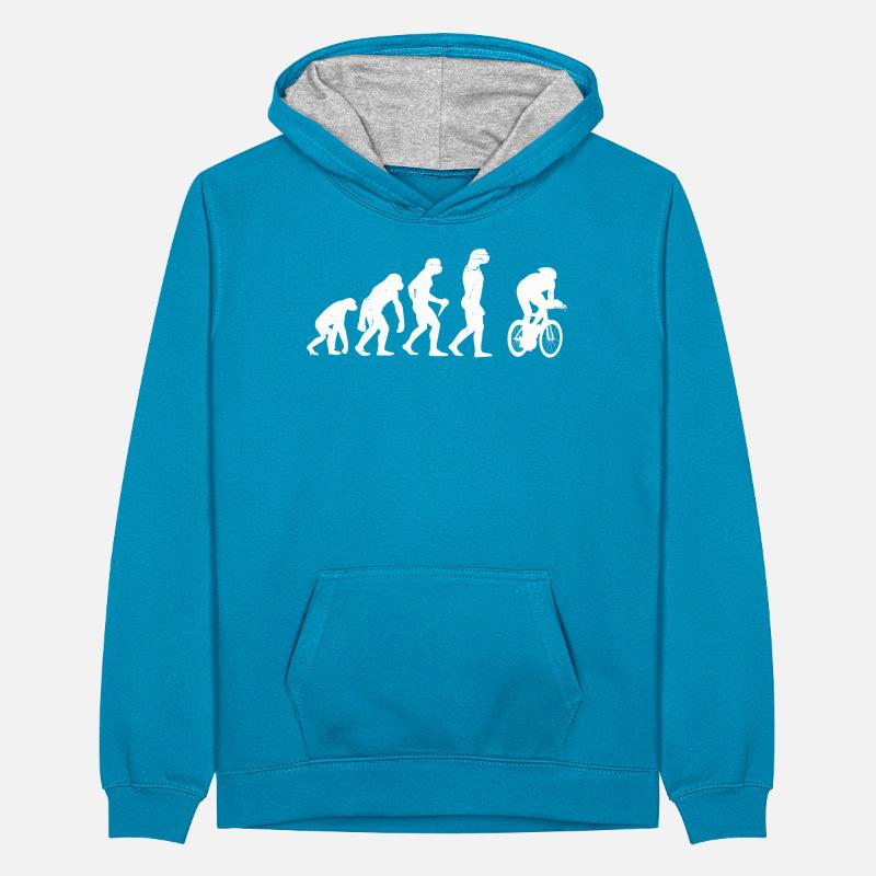 L’évolution du vélo de course cadeau pour les cyclistes de course Sweat à capuche contrasté Ado